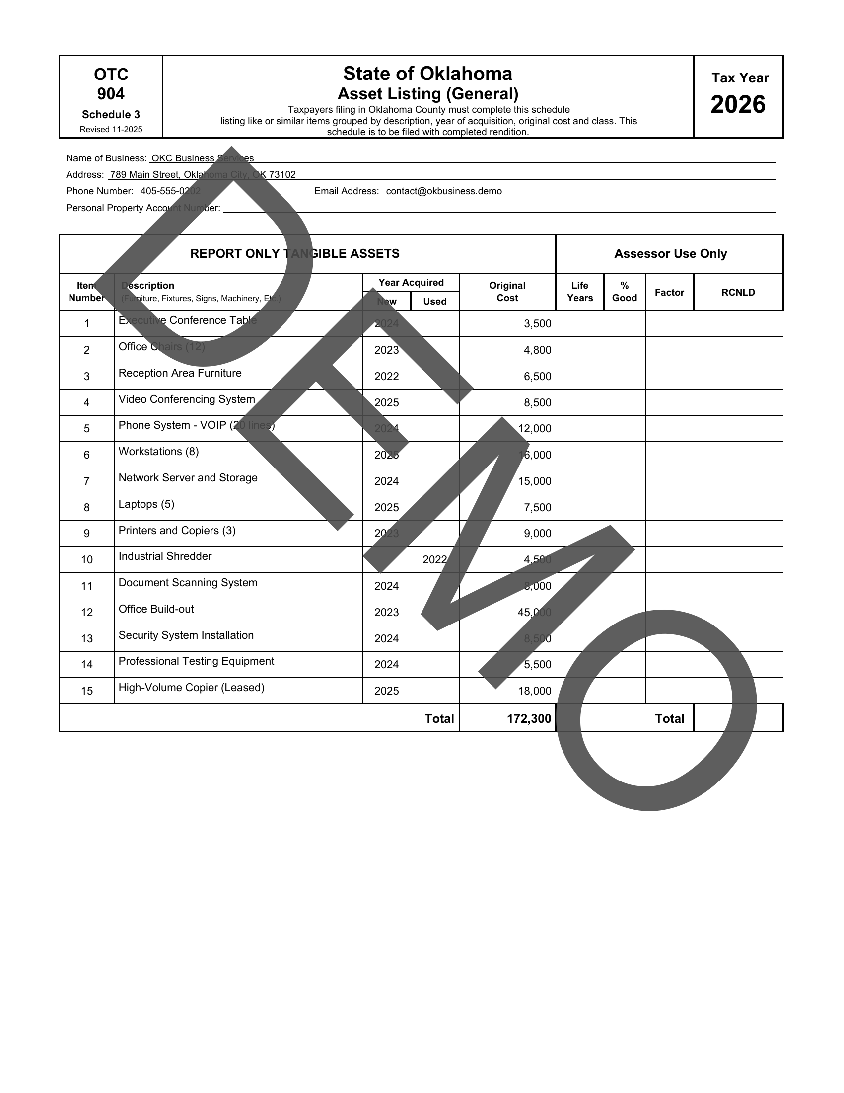 OTC 904 Sched. 3 — Page 1
